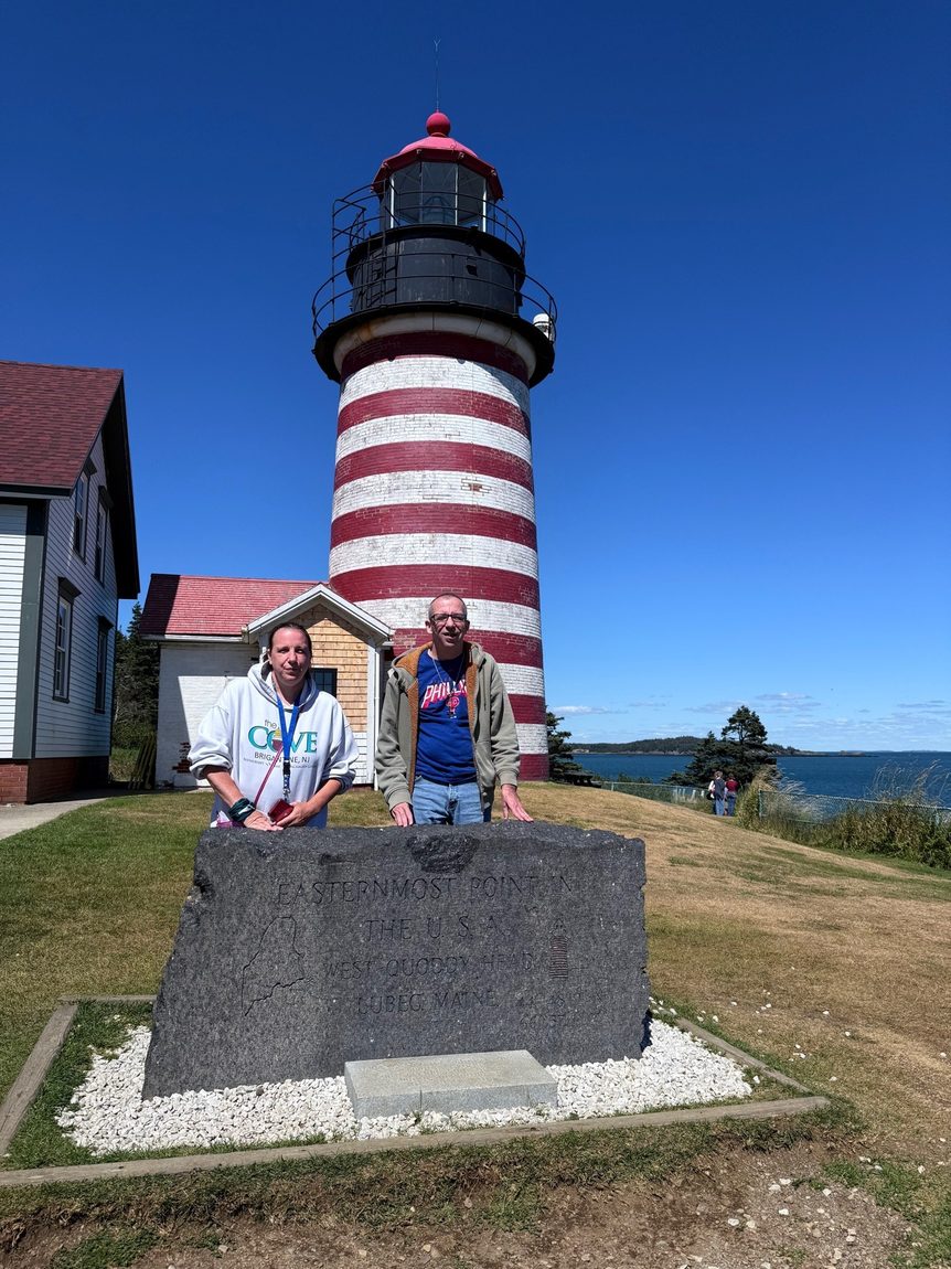 The lighthouse at West Quoddy Head, Maine
